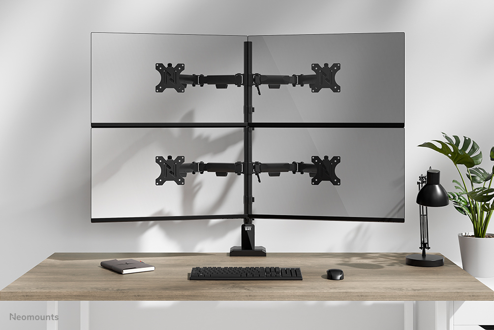 Neomounts DS60-600BL2-2 Bras de moniteur quadruple 10-32"